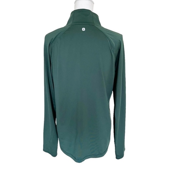 Soybu Yoga Quarter Zip Long Sleeve Running Mock Neck Pullover Green Size XL - Picture 3 of 6